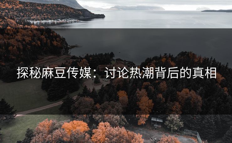 探秘麻豆传媒：讨论热潮背后的真相